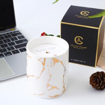 China Scented Candles Wholesale White Ceramic Candle Jar Custom Ceramic Candle for sale