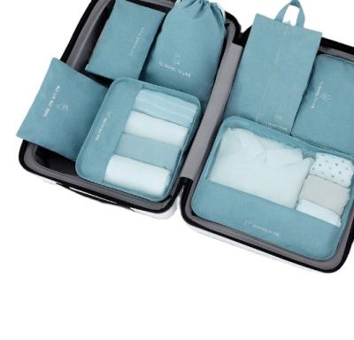 China Normcore/minimalist 2020 hot sale travel bag promotion waterproof travel packaging cube 7 PCs travel pouch set for sale