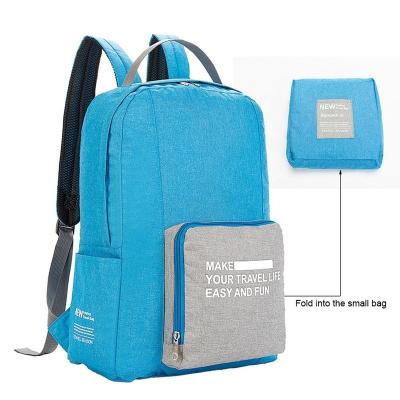 China Wholesale custom stylish lightweight packable waterproof travel shoulder bag school sublimated polyester waterproof fashion foldable backpack for sale