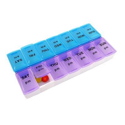 China Hot selling pp 2 times a day weekly pill organizer for sale