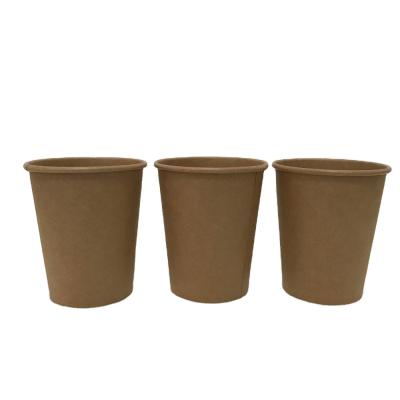 China Craft coffee disposable paper cup 8oz, 230ml, brown paper cup for sale