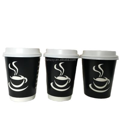 China Disposable 12oz Disposable, 340ml Double Wall Insulated Paper Cup With Ivory Board Paper for sale