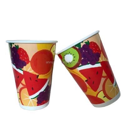 China 14oz 400ml disposable cold drink/drink paper cupmdouble PE coated cup for sale