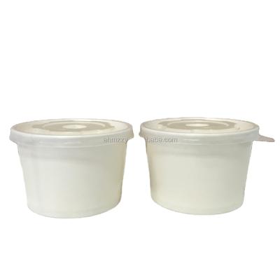 China Disposable 450ml, 450cc, 16oz paper cups with lids, ice cream cup for sale