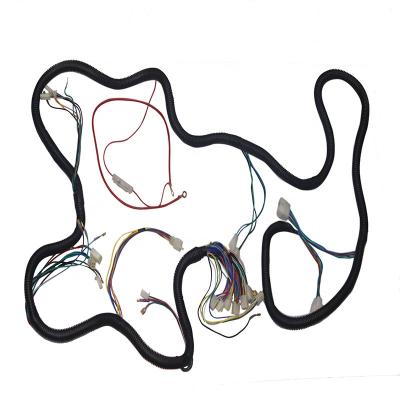 China OEM Black Motorcycle New Style Motorcycle Accessories Waterproof Electrical Wire Harness With Connector Cable Harness for sale