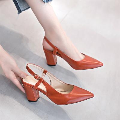 China Fashion Trend Luxury Ankle Buckle Pointed Toe Ladies High Heel Shoes Sandal For Women for sale