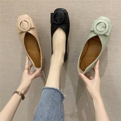 China New Styles Lightweight Round Toe White Ballet Flats Shoes For Women for sale