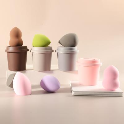 China Private Label Coffee Maker Non Soft Cup Non Latex Makeup Cosmetic Puff Beauty Sponge Blender for sale