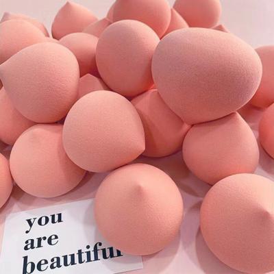 China Private Label Custom Soft Pink Latex Blender Sponge Making Marshmallow Base Peach Free Makeup Sponge for sale