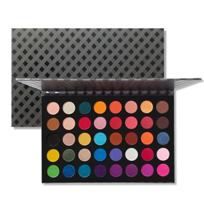 China Waterproof Hot Selling 40colors Matte Eye Shade Pigmented High Base Glitter Eyeshadow Palette Private Label for sale