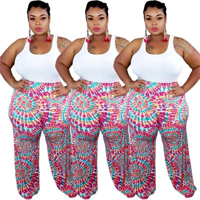 China Anti-pilling GZC1257 plus size women's clothing explosion models style printing women's ethnic pants for sale