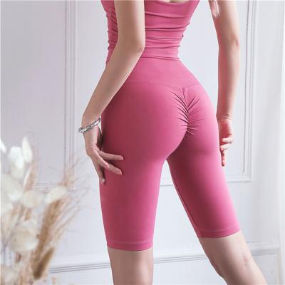 China 2021 Wholesale Breathable Fitness Butt Lift Shorts Naked Yoga Pants Workout Highs Waisted Butt Shorts Gaiters TKOP1027! crack! for women for sale