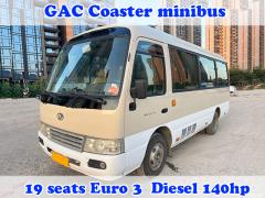 Used coaster bus GAC 19seats 6m LHD Euro 3 Diesel engine 127hp used mini bus