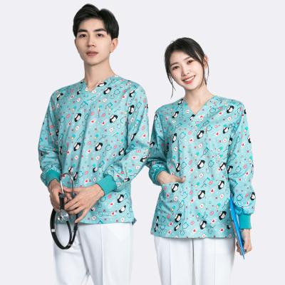 China Wrinkle Resistant Doctor Medical Set New Wrinkle Shorts Sleeved Uniforms Workwear Surgery Clothing Tops Pants for sale