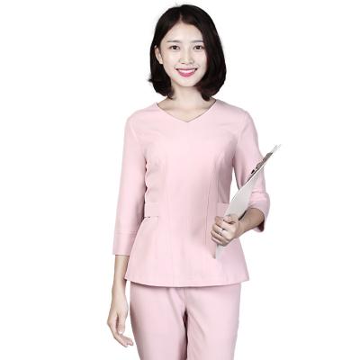 China Concise high quality short sleeved hospital uniform for doctors and nurses for sale