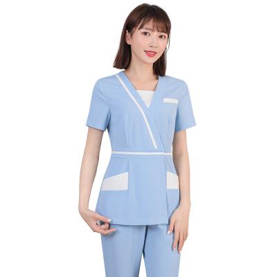 China Customization Eco-friendly In-stock Polyester Woven Cotton Fabric Nurses Uniform And Scrubs for sale