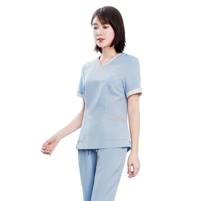 China Factory Wholesale Elastic Women Eco-friendly OEM Short Sleeve Nurse Uniform for sale