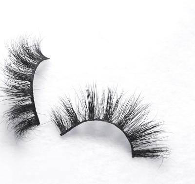 China 100% Natural Long Strands Factory Cruelty Free Mink Eyelashes Fluffy 3D Mink Fur Lashes for sale