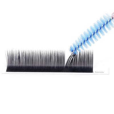 China Wholesale Professional Matte Flat Lash Black Double Eyelash Extensions Long Natural Private Lashes Split Tip Lashes for sale