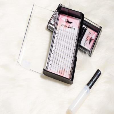 China Wholesale High Quality Simple Ornate Planting Single Eyelashes PBT Fiber False Eyelashes Fan Eyelashes Quickly for sale