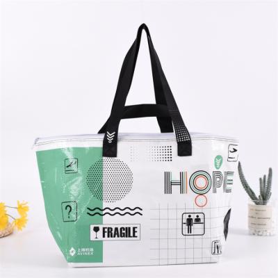 China Wholesale Cheap Durable/Recyclable/Folding Clear Texture No Fade Foldable Portable Supermarket No Woven PP Shopping Bag for sale