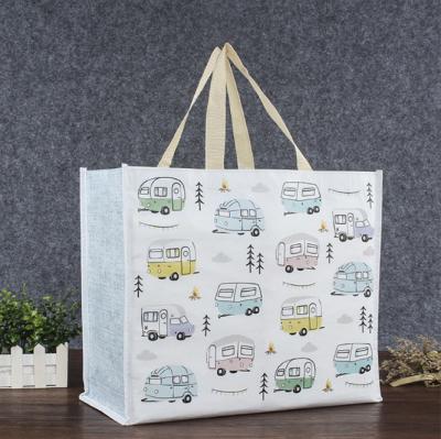 China 2022 new hot-selling durable/recyclable/folding non-woven material is strong and durable, cute non-woven truck pattern shopping bag for sale