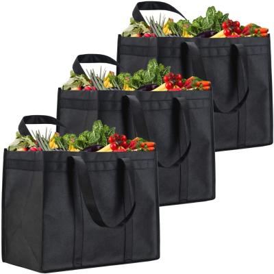 China Durable/Recyclable/Folding High Capacity Washable Nonwoven Racks Low Price Custom Size Straight Heavy Duty Shopping Tote for sale