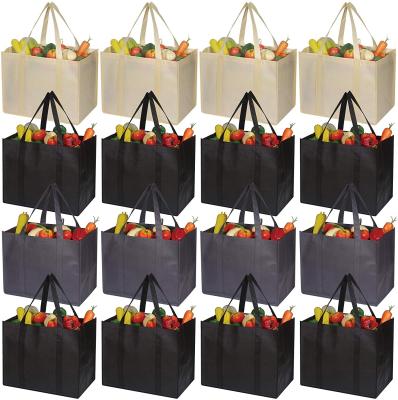 China Durable/Recyclable/Folding Customized Large Size Eco Friendly Reusable Portable Outdoor Picnic Food Shipping Non Woven Grocery Bag for sale