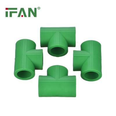 China Connect Pipe Ifan Green Color PPR Fittings 20mm-63mm Wholesale PPR Pipe Fittings For Water Supply for sale