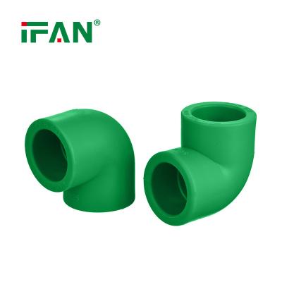 China IFANPlus Water Supply PPR High Quality Green Color PPR Elbow 20mm-125mm Pipe Fittings Plastic Pipe Fittings for sale