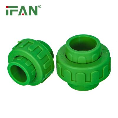 China IFAN PPR Durable High Quality Pipe Fittings Green Color 20mm-63mm PPR Pipe Fittings for sale