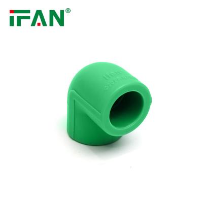 China Pipe Lines Connect IFAN Factory Price 20-110mm Green PPR Elbow Fittings Welding PPR Pipe Fitting For Water for sale