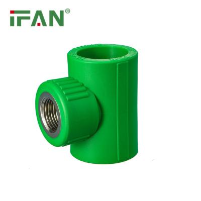 China Pipe Lines Connect IFAN Factory PPR Color 20-63MM Pipe Fittings Female Thread Fittings Customized Tee for sale