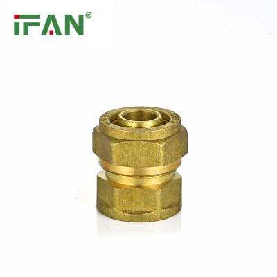 China Water Pipe System IFAN High Temperature Resistance Fittings 16mm-32mm PEX Plug Brass Compression Fittings for sale