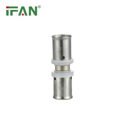 China IFAN Custom 16-32mm Durable Brass PEX Socket Pipe Fittings Water Supply Brass Pex Press Fitting for sale