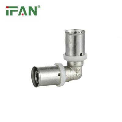 China IFAN Free Sample PN25 Durable Brass PEX Elbow Fittings 1/2 Inch Pex Pipe Press Fitting for sale