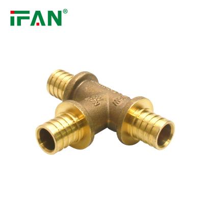 China Durable IFAN Customized PEX Tubing Fittings PEX Normal Brass Male Thread Tee Connectors for sale