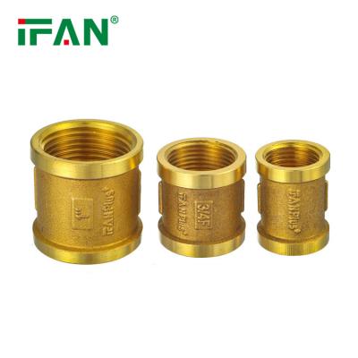 China IFANPlus China Suppliers Durable Brass Threaded Brass Connectors Fitting Female Equal Coupling for sale