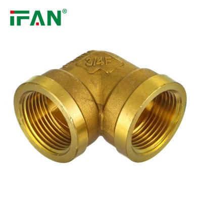 China IFANPlus PN25 Durable 1/2-2 Inch Brass Pipe Fittings Threaded Brass Elbow Fittings For Water for sale