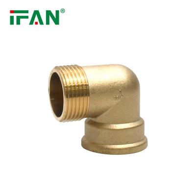 China IFAN Customized 57-3 Brass Fitting 3/8-2inch Threaded Fitting Brass Female And Male Elbow for sale