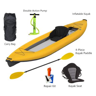 China Durable Dropstitch+PVC CE Certificate 380cm Inflatable Canoes And Kayaks Drop Stitch Kayak Boat for sale