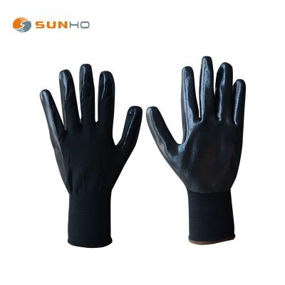 China Palm Dipped Sunnyhope 13g Nylon Nitrile Coated Gloves 4121 General Electrical Gloves for sale