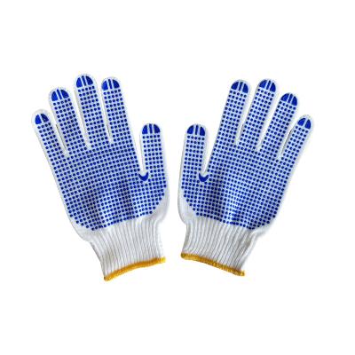 China PVC Dotted Gloves Sunnyhope Factory Price Anti Slip Cotton Knitted PVC Dotted Work Safety Gloves for sale