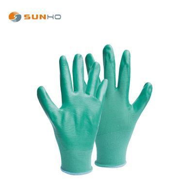 China Sunnyhope PU Gloves General Purpose Gloves Nitrile Polyurethane Breathable/Comfortable/Flexible/Durable Gardening Palm Fitted Safety Work Gloves for sale