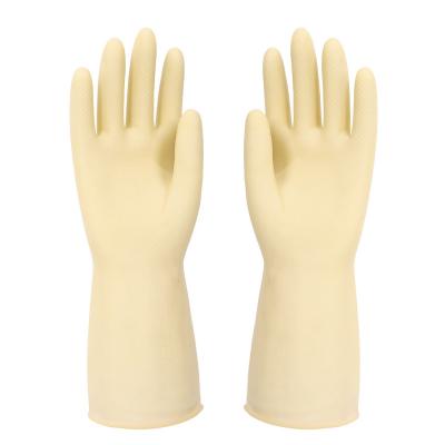 China Nitrile Coated Industrial Gloves Sunnyhope Custom Not Powder Free Latex Long Cuff Powder White Rubber Gloves for sale