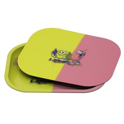 China Custom Printing Magnetic Smoking Pad For Metal Rolling Tin Tray for sale