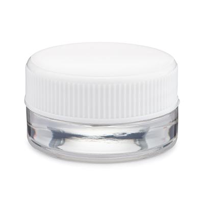 China Empty Personal Care CR Clear Glass Concentarte Thick Bottom Container For Cream Packaging for sale