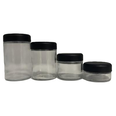 China Transparent Sealed Glass Hemp Storage Tank For Tobacco And Herbs for sale