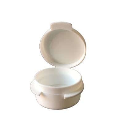 China Cosmetic Packaging Cosmetic Jar Empty Flip Hinged Up Cosmetic Flip Top Plastic Container for sale