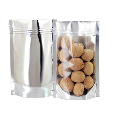 China Recyclable Child Resistant Mylar Bags Matte White Black Stand Up Pouch Packaging With Heat Seal Zip Lock for sale